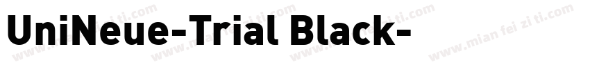 UniNeue-Trial Black字体转换